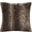 Zuri Polyester Faux Tip Dyed Brushed Long Fur Pillow With Knife Edge In Tan