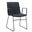Zylar Series Office Guest Arm Chair In Black Leather