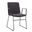 Zylar Series Office Guest Arm Chair In Brown Fabric