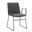 Zylar Series Office Guest Arm Chair In Charcoal Leather