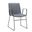 Zylar Series Office Guest Arm Chair In Grey Leather