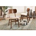 Baxton Studio Euclid Mid Century Modern Sand Fabric Upholstered