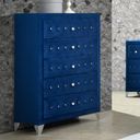 Dante Upholstered Bed (Blue) (Queen)
