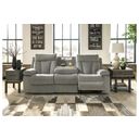 Mitchiner Double Reclining Loveseat In Fog by Ashley Furniture ...