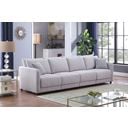 Penelope Light Gray Linen Fabric Reversible 7Pc Modular Sectional Sofa ...