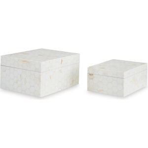 The appearance of Aldenburg Box Set of 2 In Cream designed by Signature Design by Ashley in the interior design. This piece of furniture was selected by 1StopBedrooms from to add a touch of cosiness and style into your home. Sku: ASL-A2000690.