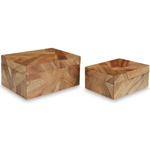The appearance of Antford Box Set of 2 In Brown designed by Signature Design by Ashley in the interior design. This piece of furniture was selected by 1StopBedrooms from to add a touch of cosiness and style into your home. Sku: ASL-A2000691.