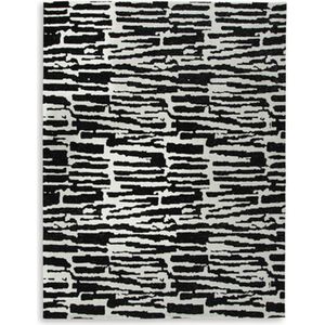 Bramshaw Large Rug In Black and Ivory