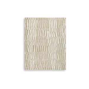 Corrbell 7'8" x 10' Area Rug In Beige and White