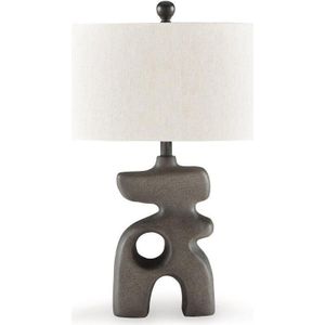 The appearance of Danacy Table Lamp In Distressed Black designed by Signature Design by Ashley in the interior design. This piece of furniture was selected by 1StopBedrooms from to add a touch of cosiness and style into your home. Sku: ASL-L235754.