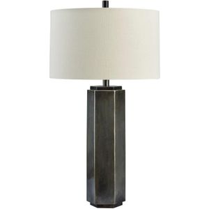 The appearance of Dirkton Antique Pewter Accent Lamp designed by Signature Design by Ashley in the interior design. This piece of furniture was selected by 1StopBedrooms from to add a touch of cosiness and style into your home. Sku: ASL-L208324.