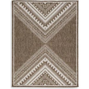Dunsler 5 ft x 7 ft Rug In Brown and Cream