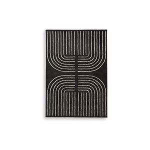 Eldonmore 5' x 7' Area Rug In Black and Ivory
