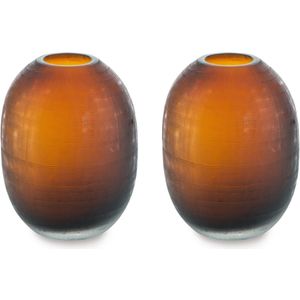 The appearance of Embersen Amber Vase Set of 2 designed by Signature Design by Ashley in the interior design. This piece of furniture was selected by 1StopBedrooms from to add a touch of cosiness and style into your home. Sku: ASL-A2900001.