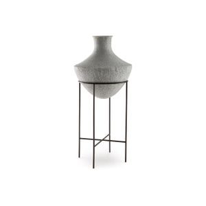 Estonbank 35 Inch Vase In Distressed Cream