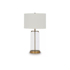The appearance of Gizeh Glass Table Lamp In Clear and Gold designed by Signature Design by Ashley in the interior design. This piece of furniture was selected by 1StopBedrooms from to add a touch of cosiness and style into your home. Sku: ASL-L430954.