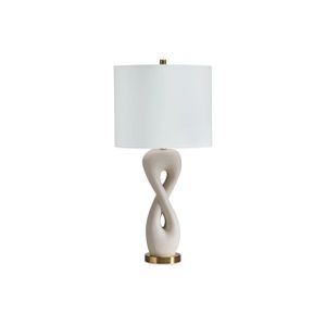 Judrich Table Lamp In White and Gold