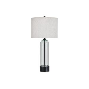 The appearance of Kerrbrook Table Lamp In Clear and Black designed by Signature Design by Ashley in the interior design. This piece of furniture was selected by 1StopBedrooms from to add a touch of cosiness and style into your home. Sku: ASL-L430944.
