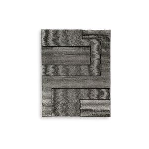 The appearance of Kurtmen 7'10" x 9'10" Area Rug In Black and Ivory designed by Signature Design by Ashley in the interior design. This piece of furniture was selected by 1StopBedrooms from to add a touch of cosiness and style into your home. Sku: ASL-R407591.