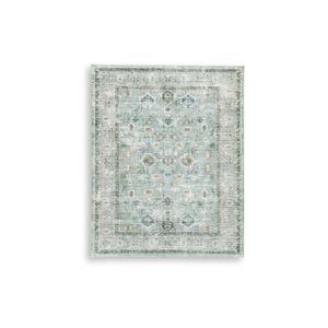 The appearance of Ladstoney 7'6" x 9'6" Area Rug In Teal/Beige/Ochre designed by Signature Design by Ashley in the interior design. This piece of furniture was selected by 1StopBedrooms from to add a touch of cosiness and style into your home. Sku: ASL-R407501.