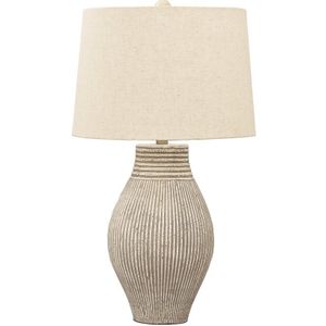 The appearance of Layal Black Table Lamp designed by Signature Design by Ashley in the interior design. This piece of furniture was selected by 1StopBedrooms from to add a touch of cosiness and style into your home. Sku: ASL-L235634.