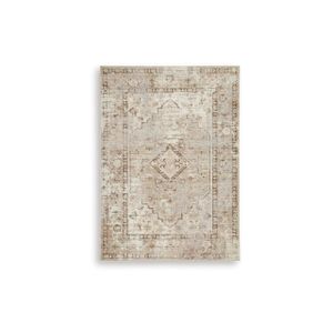Livdon Washable Medium Rug In Brown and Beige