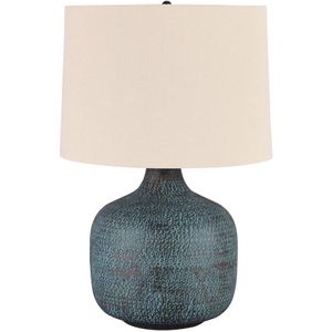 The appearance of Malthace Patina Metal Table Lamp designed by Signature Design by Ashley in the interior design. This piece of furniture was selected by 1StopBedrooms from to add a touch of cosiness and style into your home. Sku: ASL-L207304.