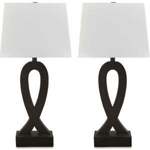 The appearance of Markellton Black Table Lamp Set of 2 designed by Signature Design by Ashley in the interior design. This piece of furniture was selected by 1StopBedrooms from to add a touch of cosiness and style into your home. Sku: ASL-L243344.
