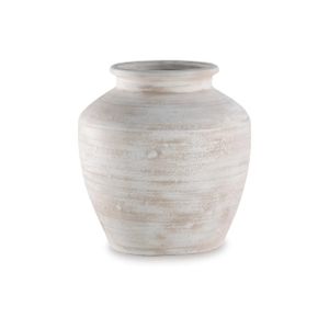 The appearance of Meadie Vase In Distressed White designed by Signature Design by Ashley in the interior design. This piece of furniture was selected by 1StopBedrooms from to add a touch of cosiness and style into your home. Sku: ASL-A2000788.