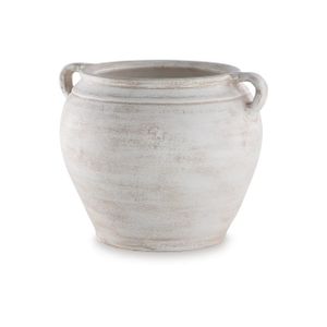 The appearance of Meadie Vase In Distressed White designed by Signature Design by Ashley in the interior design. This piece of furniture was selected by 1StopBedrooms from to add a touch of cosiness and style into your home. Sku: ASL-A2000787.