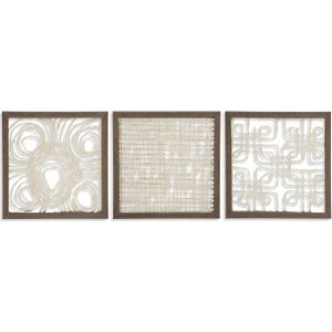 The appearance of Odella Cream And Taupe Wall Decor Set of 3 designed by Signature Design by Ashley in the interior design. This piece of furniture was selected by 1StopBedrooms from to add a touch of cosiness and style into your home. Sku: ASL-A8010009.