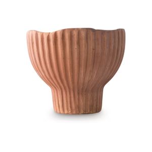 Orban Vase In Sienna and White