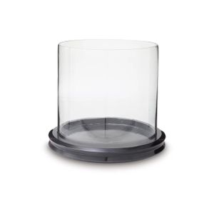 Saskia Candle Holder In Clear and Black