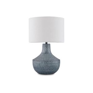 Schylarmont Table Lamp In White and Antique Gray