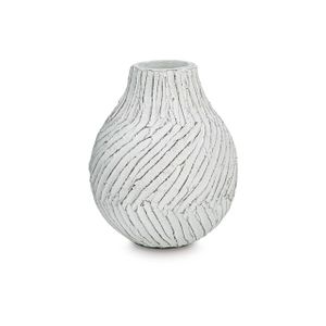 The appearance of Shelvie Small Vase In Distressed White designed by Signature Design by Ashley in the interior design. This piece of furniture was selected by 1StopBedrooms from to add a touch of cosiness and style into your home. Sku: ASL-A2000848.