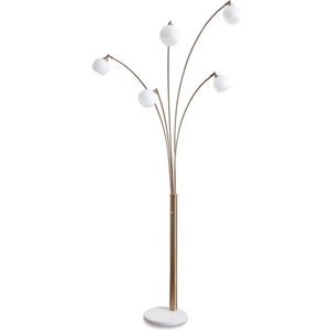 The appearance of Taliya Champagne Metal Arc Lamp (1/CN) designed by Signature Design by Ashley in the interior design. This piece of furniture was selected by 1StopBedrooms from to add a touch of cosiness and style into your home. Sku: L725119.