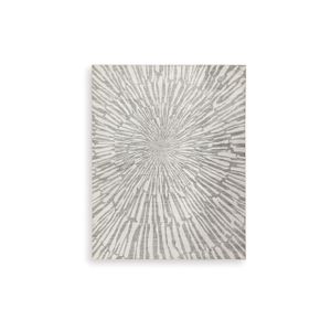 Verland Washable Large Rug In Gray and White