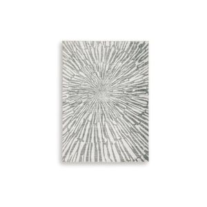 Verland Washable Medium Rug In Gray and White