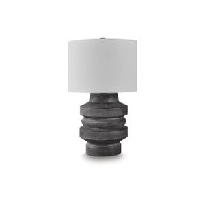 The appearance of Wahida Table Lamp In Distressed Black designed by Signature Design by Ashley in the interior design. This piece of furniture was selected by 1StopBedrooms from to add a touch of cosiness and style into your home. Sku: ASL-L235914.