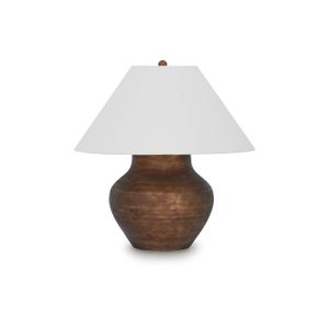 The appearance of Whitham Metal Table Lamp In Antique Copper designed by Signature Design by Ashley in the interior design. This piece of furniture was selected by 1StopBedrooms from to add a touch of cosiness and style into your home. Sku: ASL-L207664.