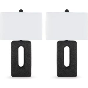 The appearance of Wimmings Table Lamp Set of 2 In Black designed by Signature Design by Ashley in the interior design. This piece of furniture was selected by 1StopBedrooms from to add a touch of cosiness and style into your home. Sku: ASL-L243654.