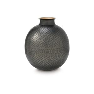 Woody Large Vase In Pewter and Gold