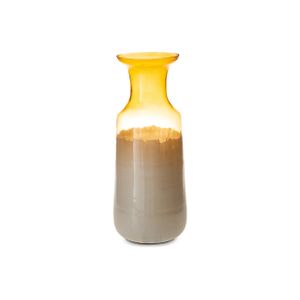 Wynburg 17 Inch Vase In White and Amber