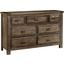 Maple Road Maple Syrup 7 Drawer Triple Dresser
