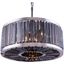 Chelsea 28" Polished nickel 8 Light Chandelier With Silver Shade Royal Cut Crystal Trim