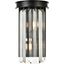 Sydney 8" Matte Black 2 Light Wall Sconce With Clear Royal Cut Crystal Trim