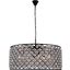 Madison 43.5" Matte Black 10 Light Chandelier With Silver Shade Royal Cut Crystal Trim