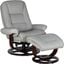 15-8021 Jacque Swivel Pedestal Recliner With Ottoman In Roman Gray