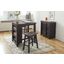 Madison County Vintage Black 3 Pcs Counter Height Dining Set