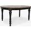 Madison County Vintage Black Extendable Round Dining Table